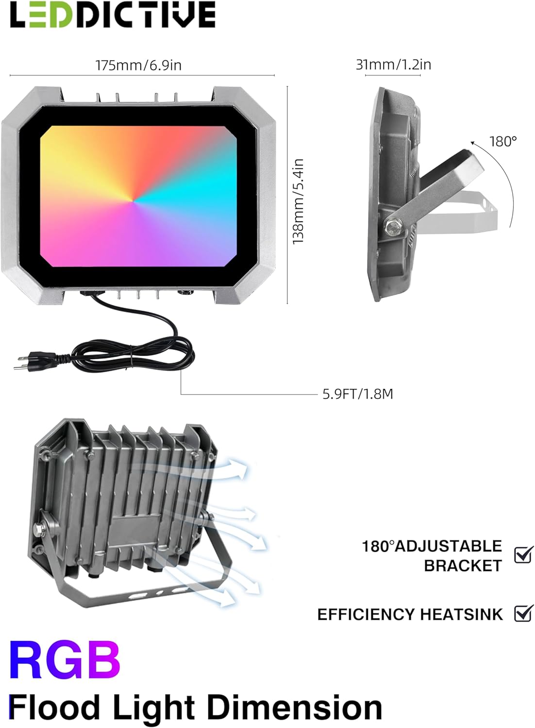 Smart RGB LED Flood Light